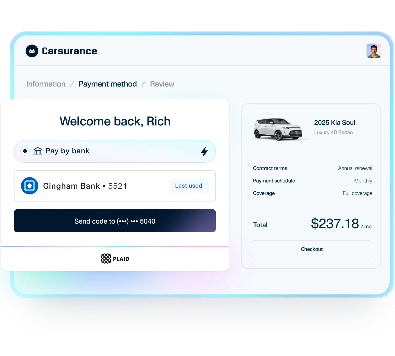 Composite illustration of using pay by bank for bill pay or recurring bills like auto payments