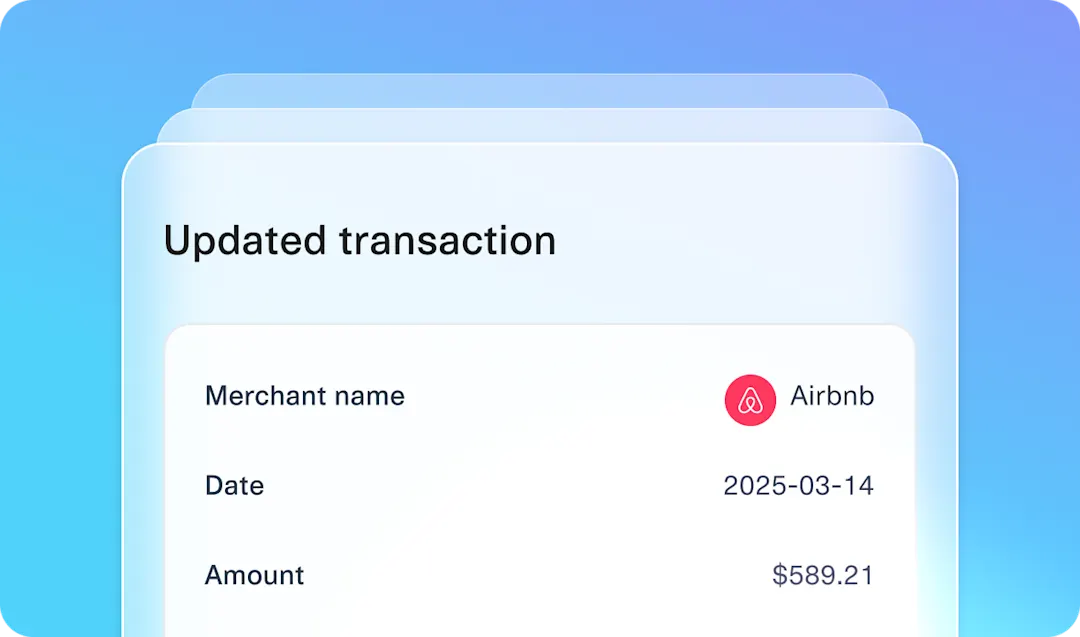Plaid Transactions demo displaying real-time, categorized transaction data to help fintech apps power spending insights and personal financial management.