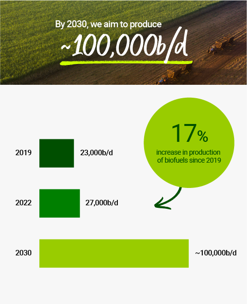 Biofuels production and 2030 aim
