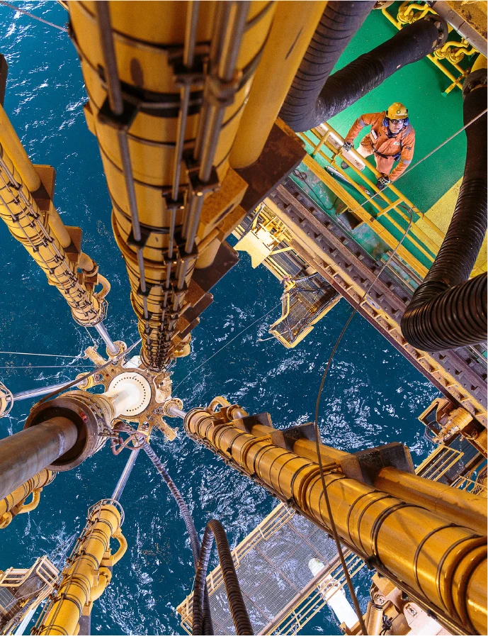 Moonpool of the Deepsea Aberdeen drill ship in the North Sea 