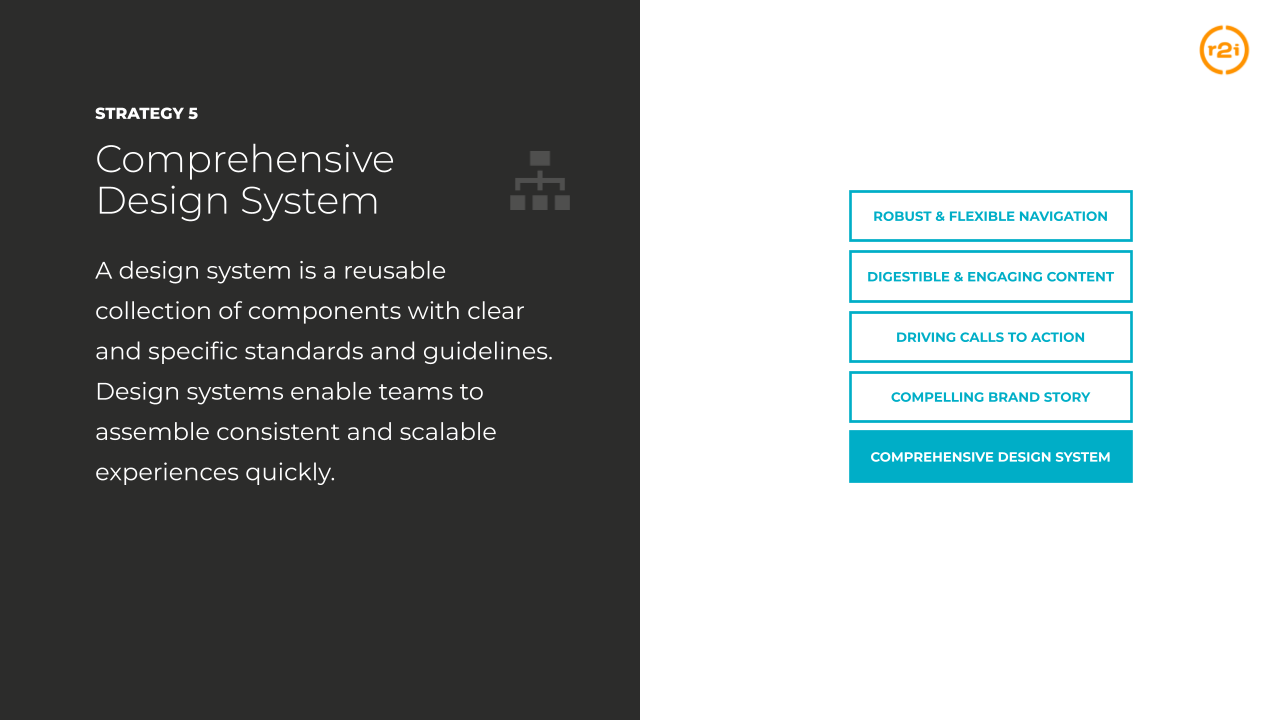 Recommendation slide: Design system