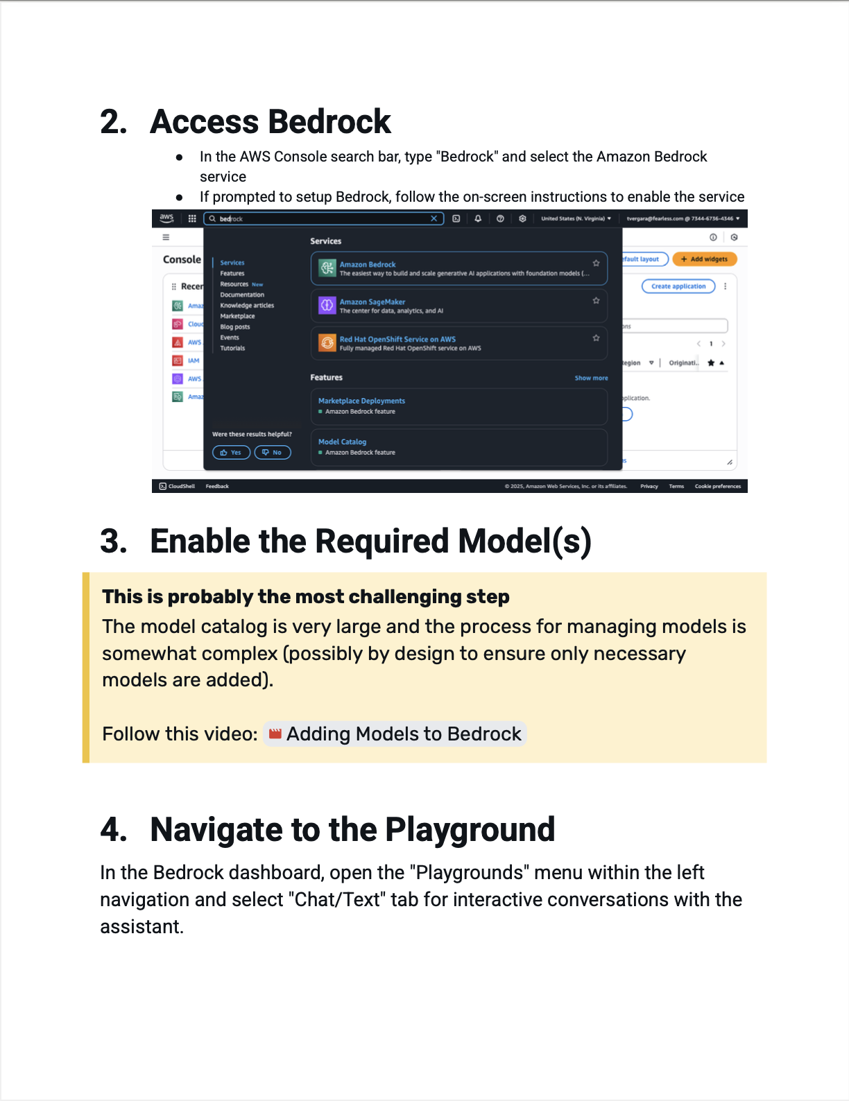 sandbox setup steps