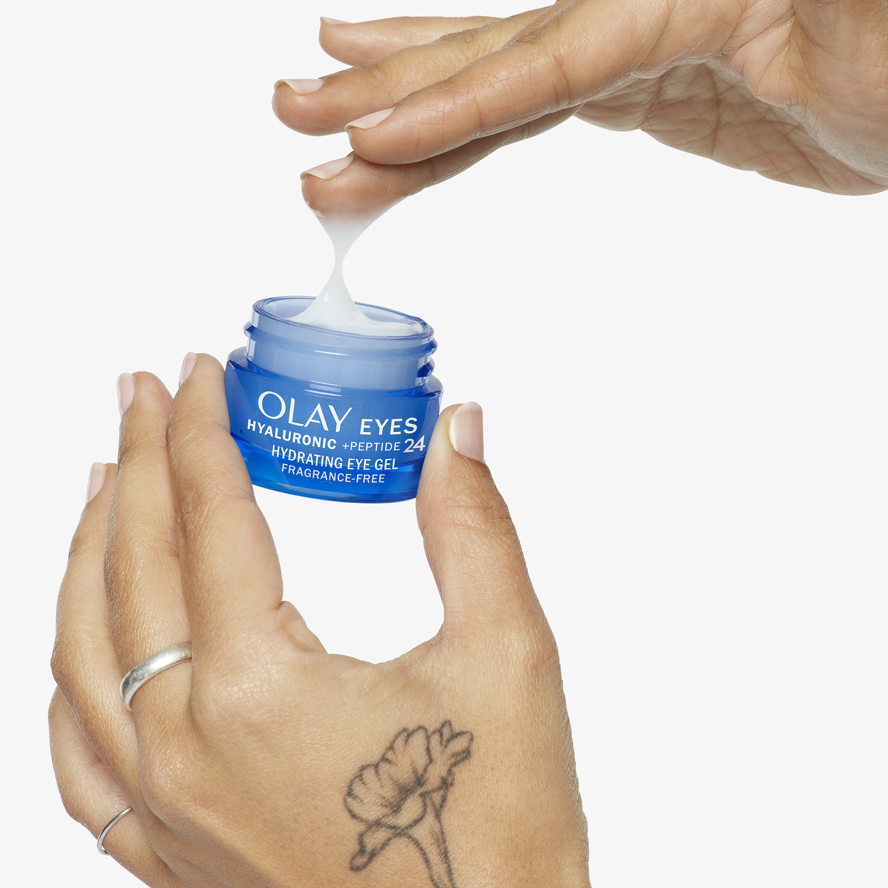 Olay Hyaluronic + Peptide 24 Gel Eye Cream, Fragrance-Free