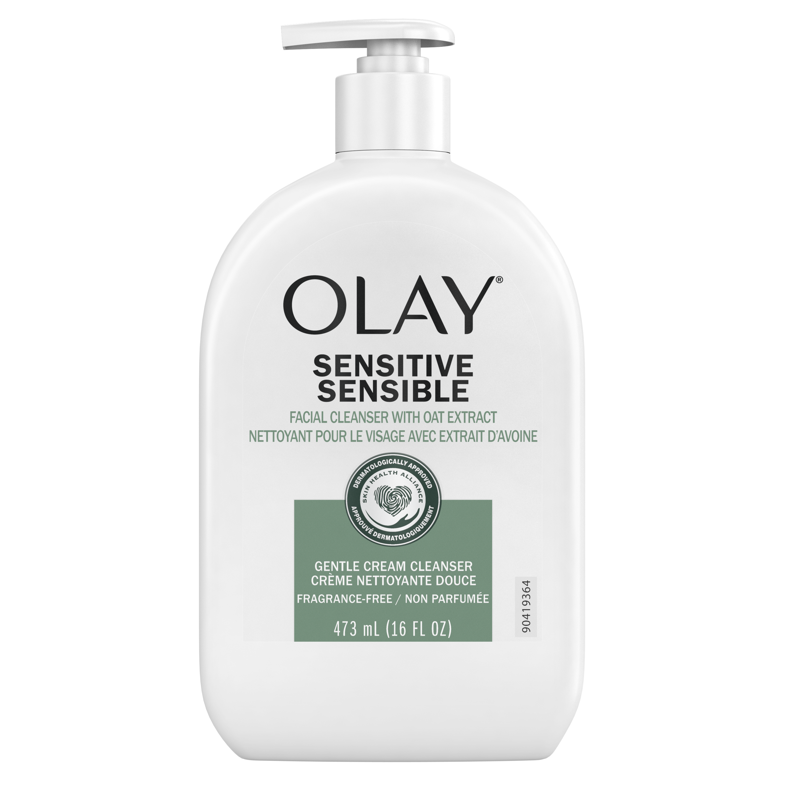 Olay Sensitive Facial Cleanser with Oat Extract Gentle Cream Cleanser, 473mL