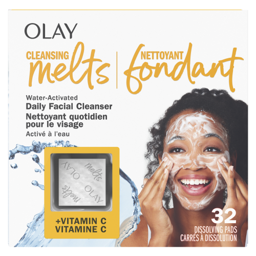 Olay Cleansing Melts + Vitamin C Face Cleanser, 32ct