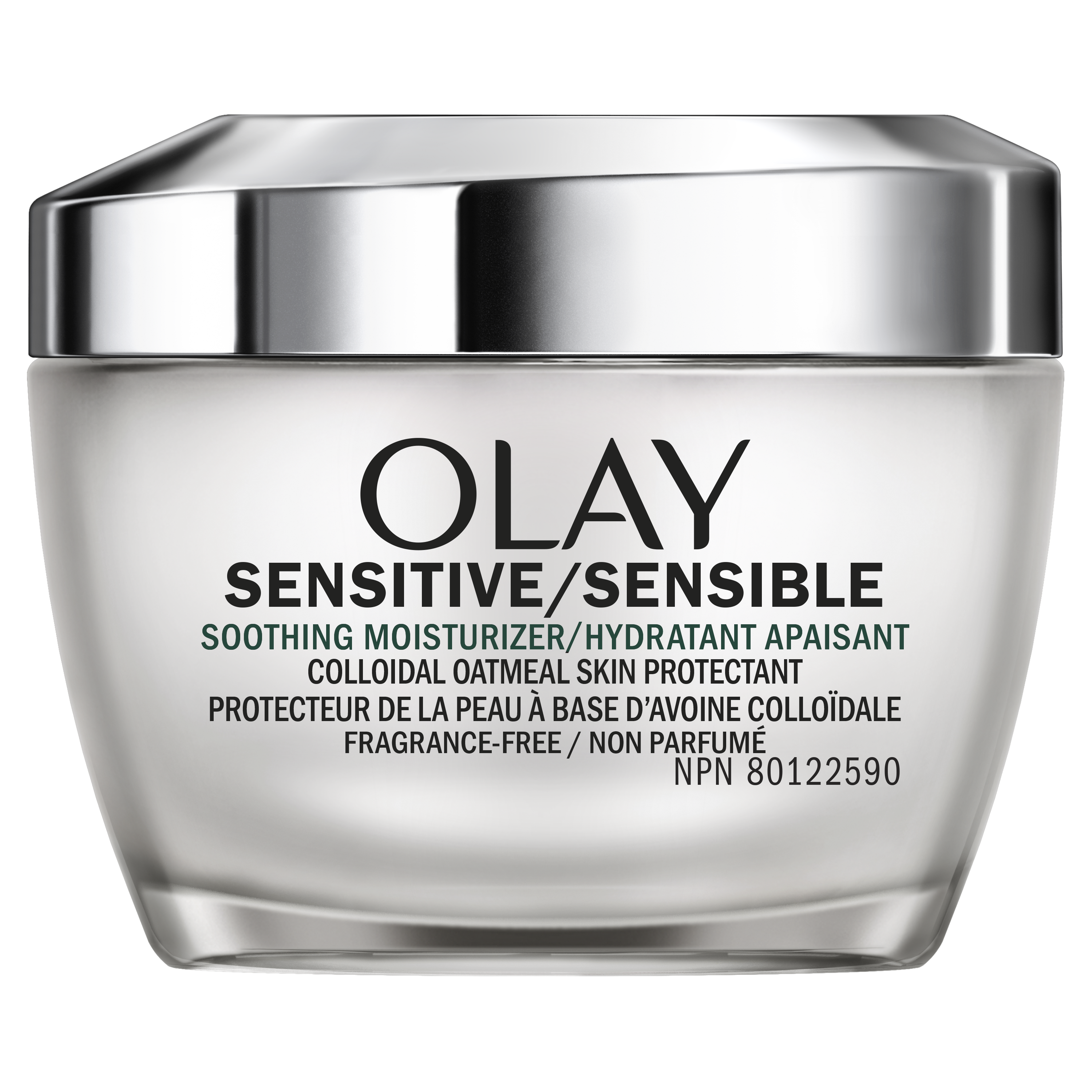Crème hydratante pour le visage Olay Sensible, non parfumée avec avoine colloïdale, 50 mL