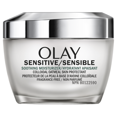 Olay Sensitive Face Moisturizer Cream, 50mL Fragrance Free with Colloidal Oatmeal