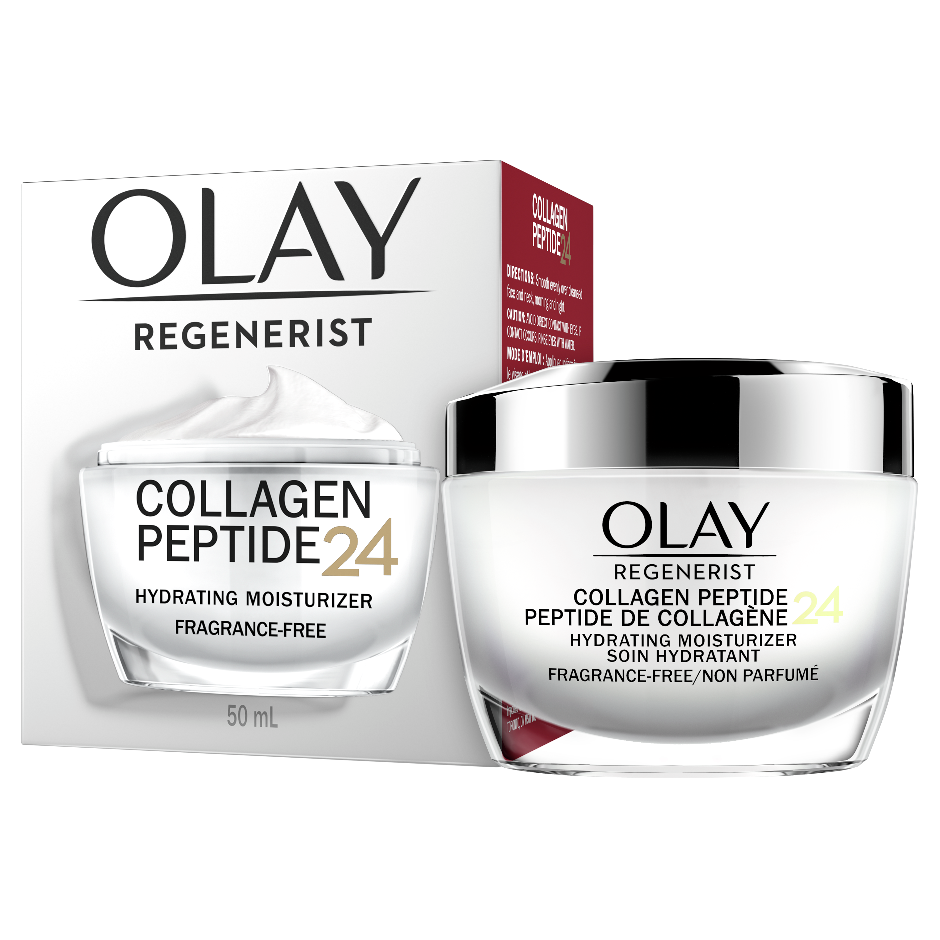 Hydratant pour le visage Olay Regenerist avec peptide de collagène 24, non parfumée, 50 mL