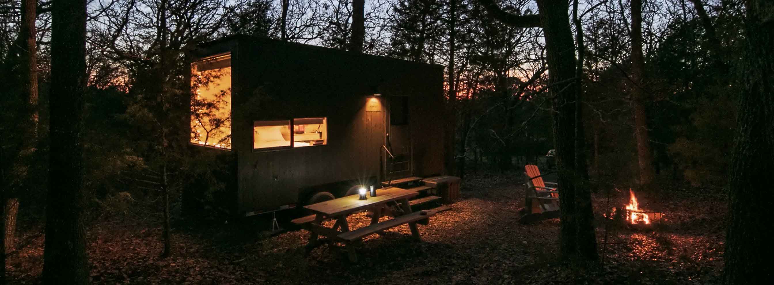 Cabins The Thumb Glamping near Detroit Postcard Cabins