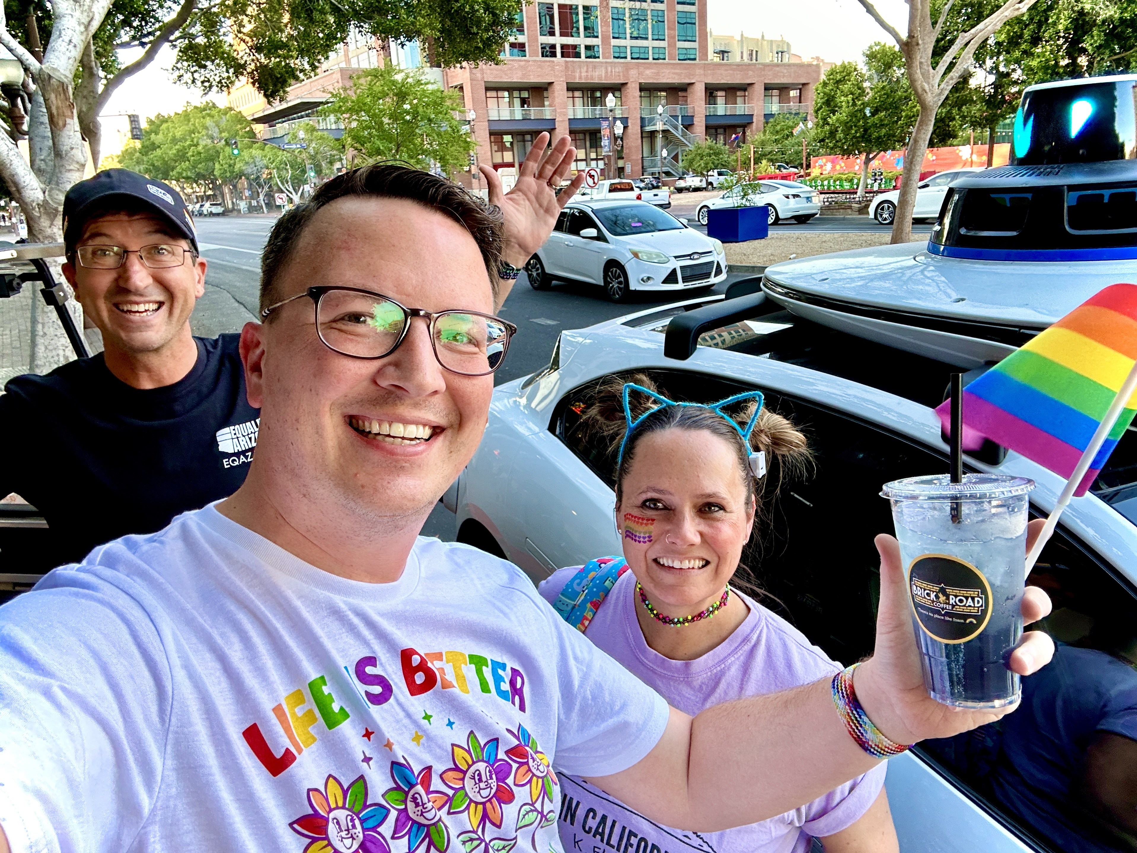 Driving Inclusion: Tempe Business Owner Rides with Waymo to City’s First Pride Party