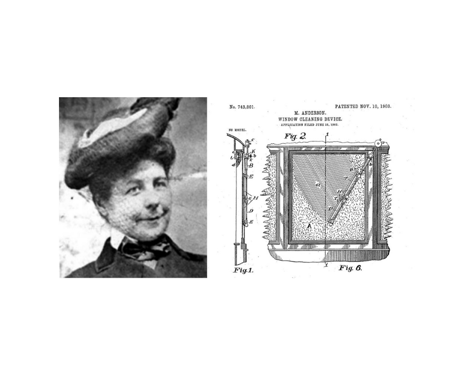 Mary Anderson, the inventor of the windshield wiper (Image credit: invent.org and The United States Patent and Trademark Office)