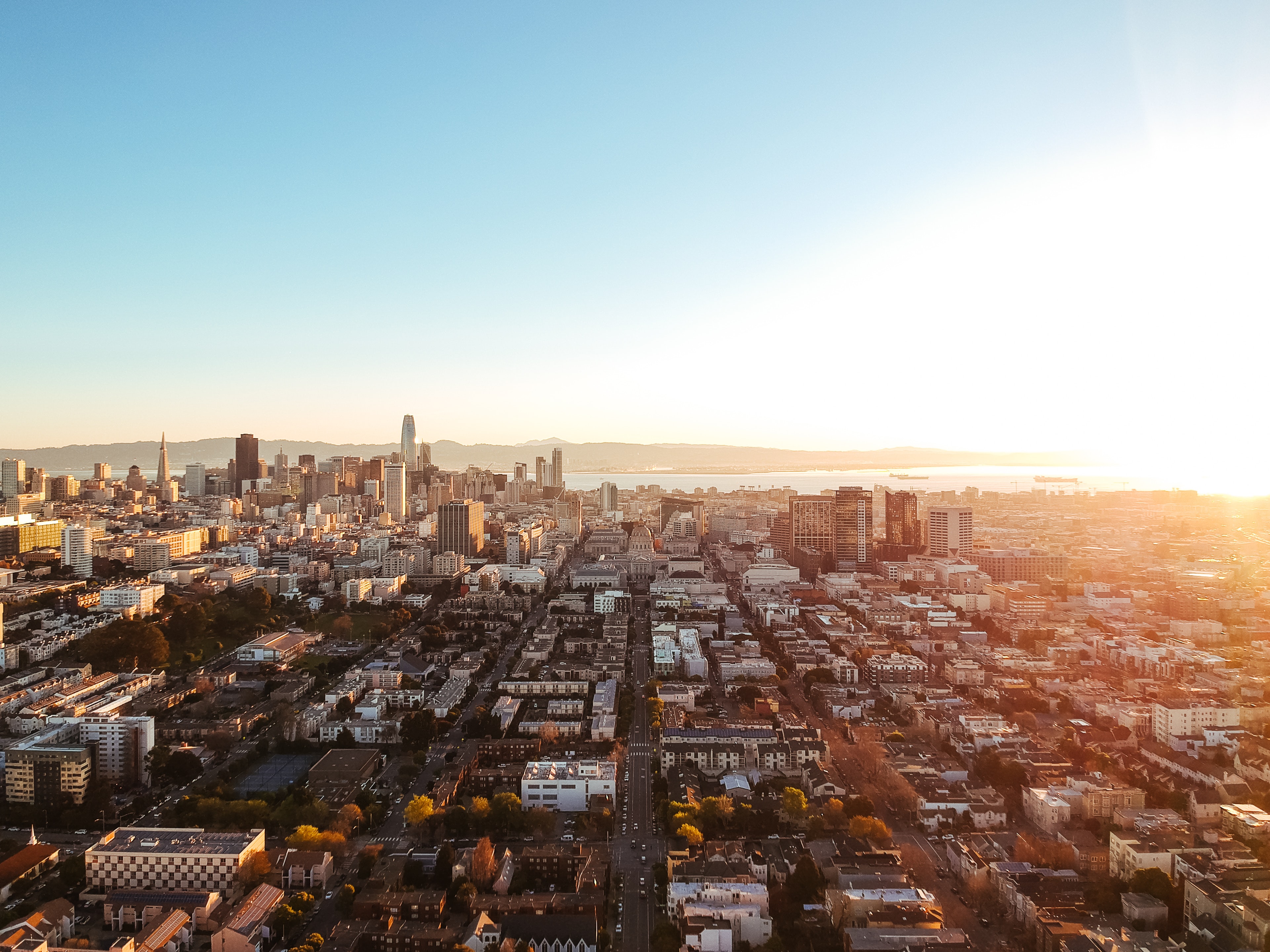 Aerial view of a city