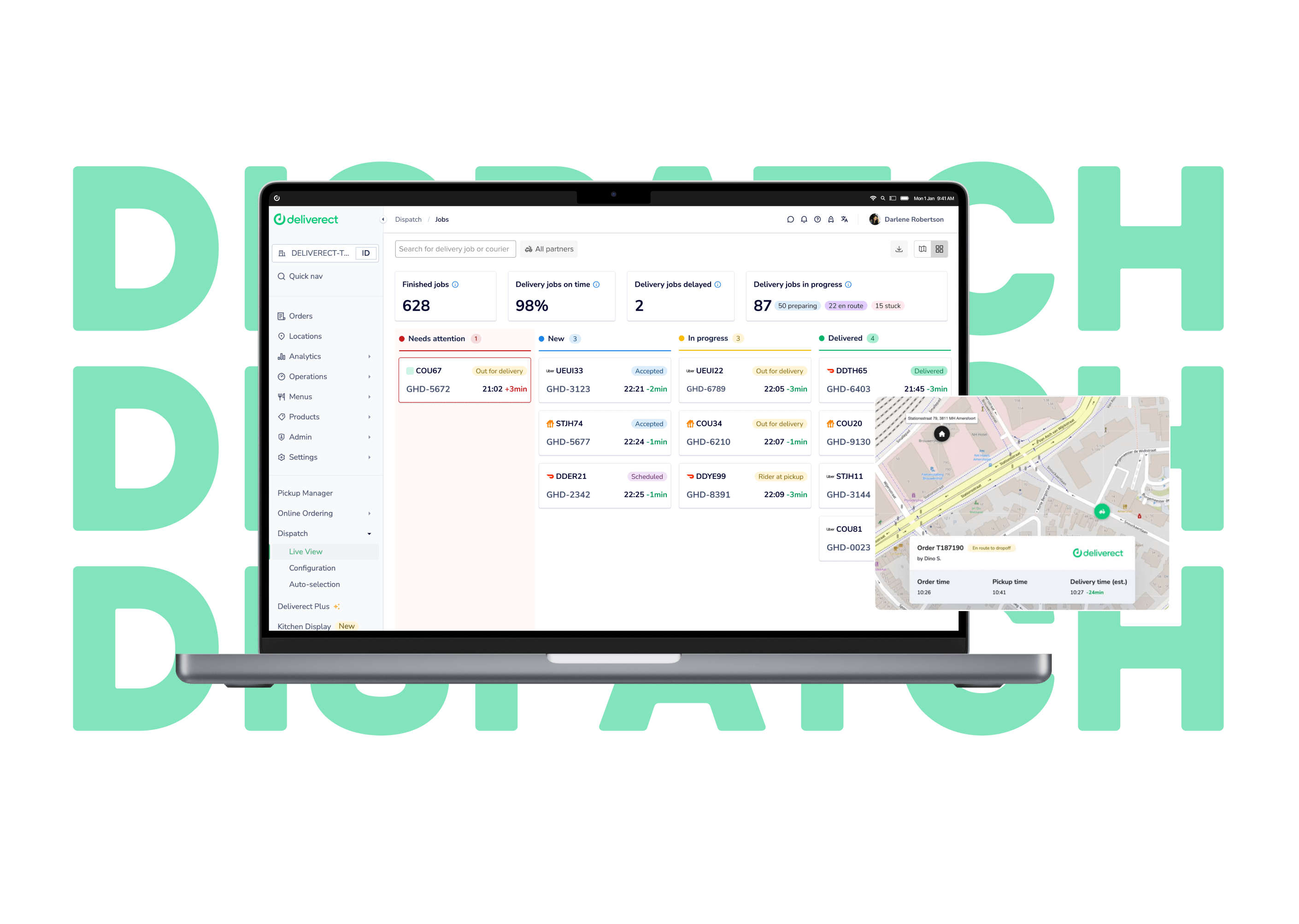 Deliverect | Deliverect Dispatch | Repartidores A Demanda
