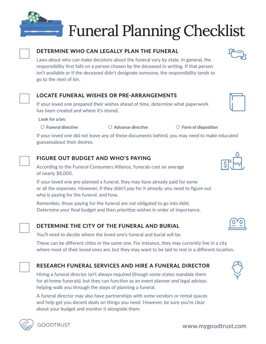 Funeral Arrangements Checklist: Your Guide to Planning a Funeral - La Vista  Memorial Park and Mortuary