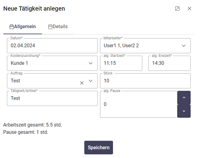 Zeiterfassung