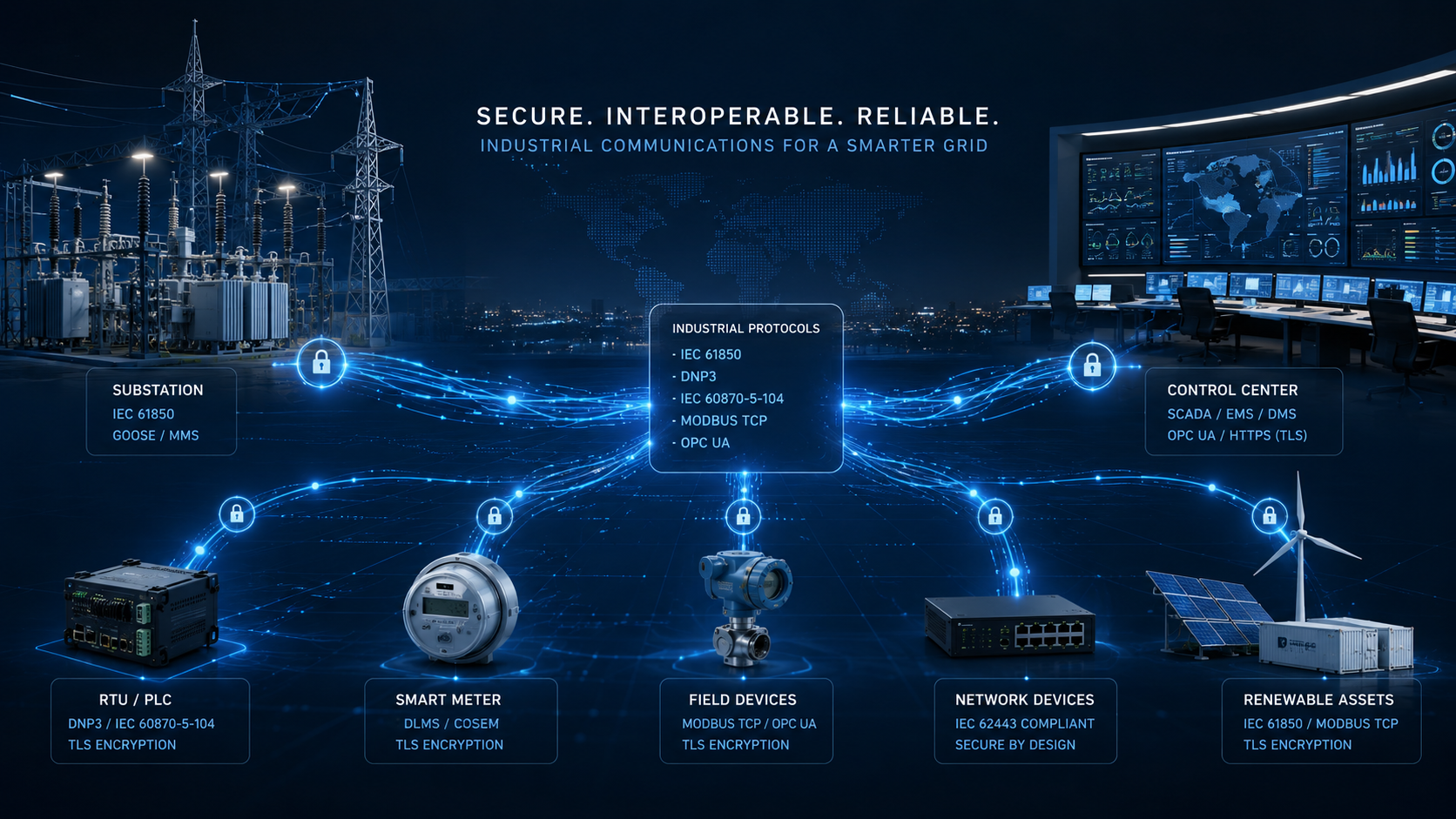 Industrielle Kommunikation sicher integrieren – IEC 60870 & IEC 61850