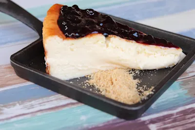 Tarta de queso casi líquida