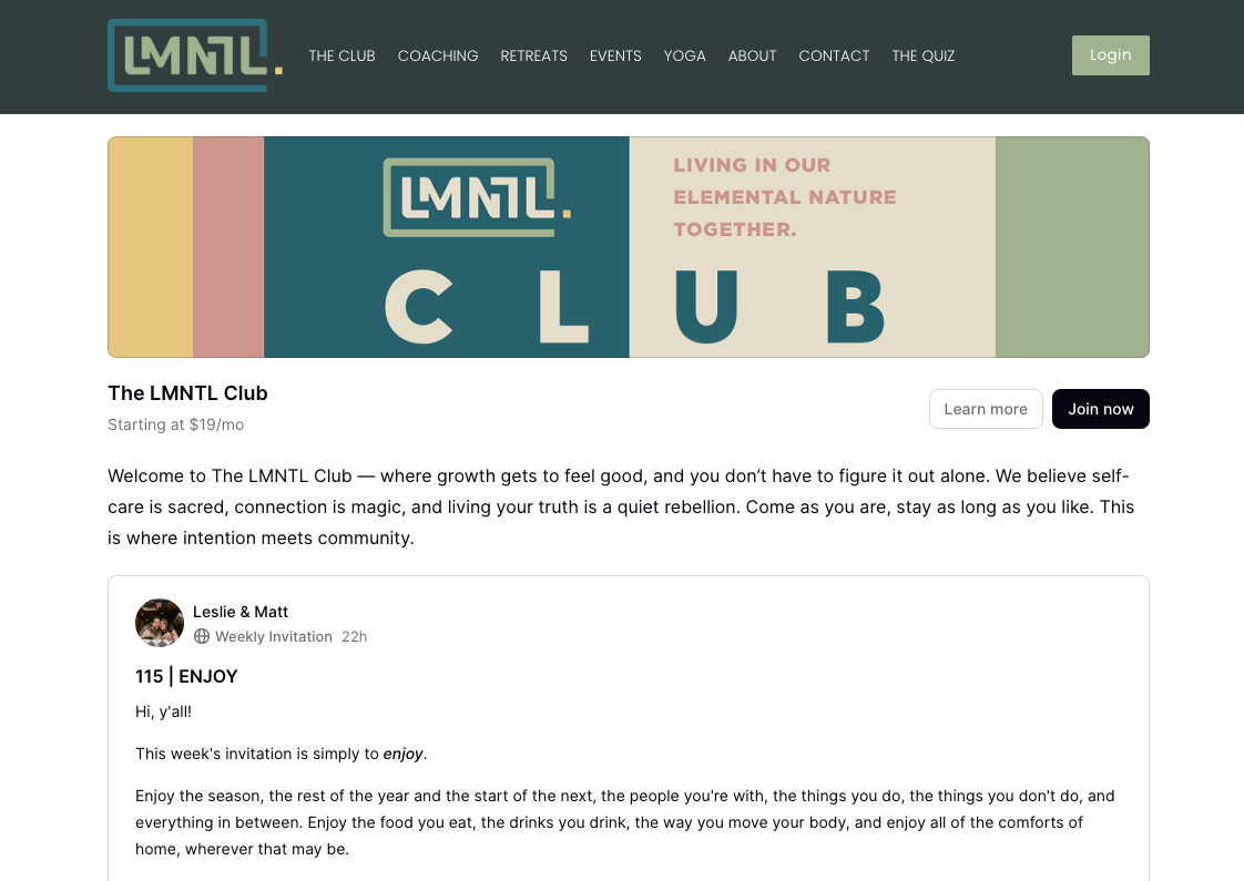 LMNTL Leslie and Matt