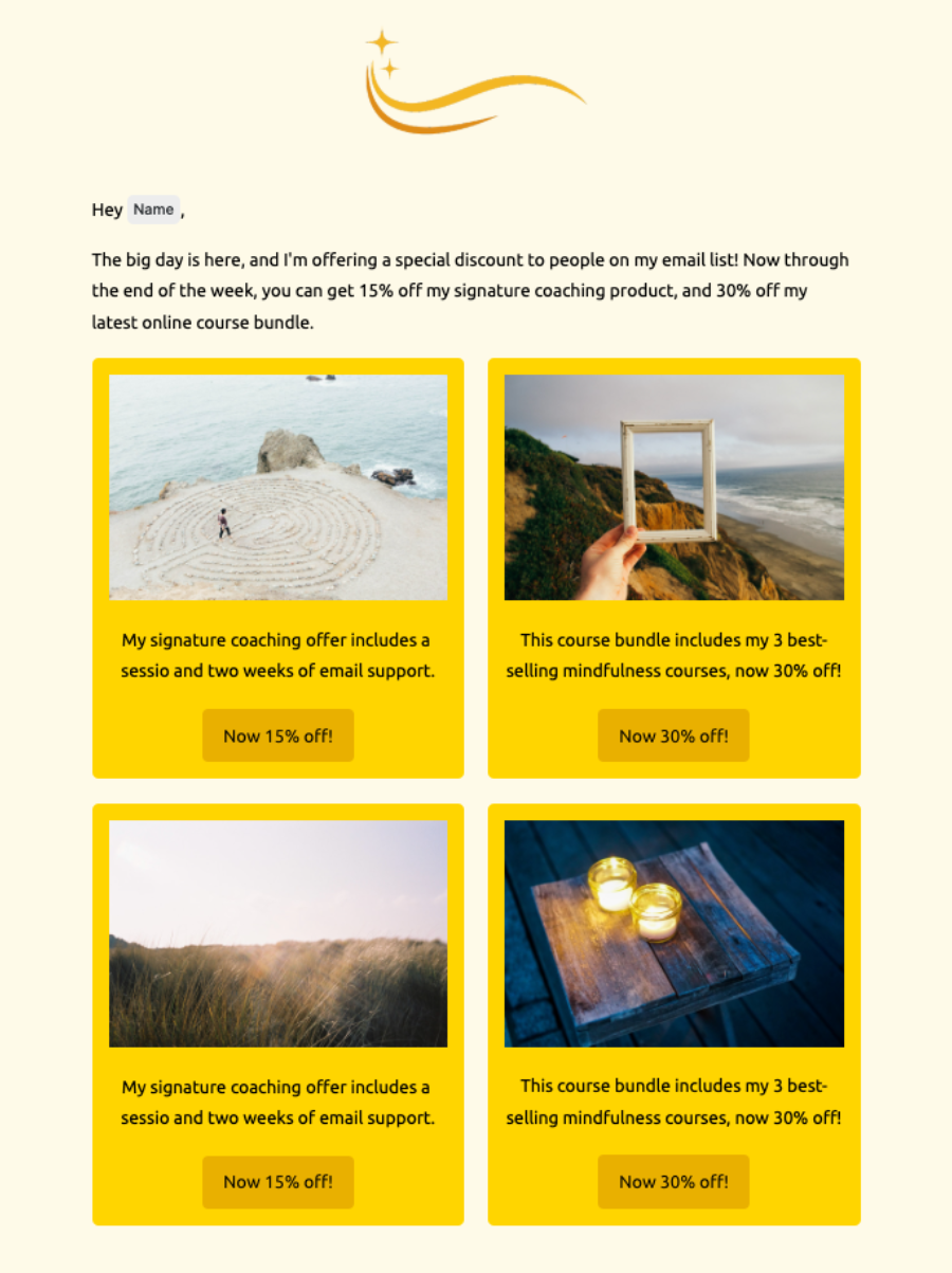 Email newsletter example 7