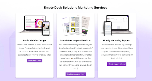 Empty Desk Solutions Marketing Services