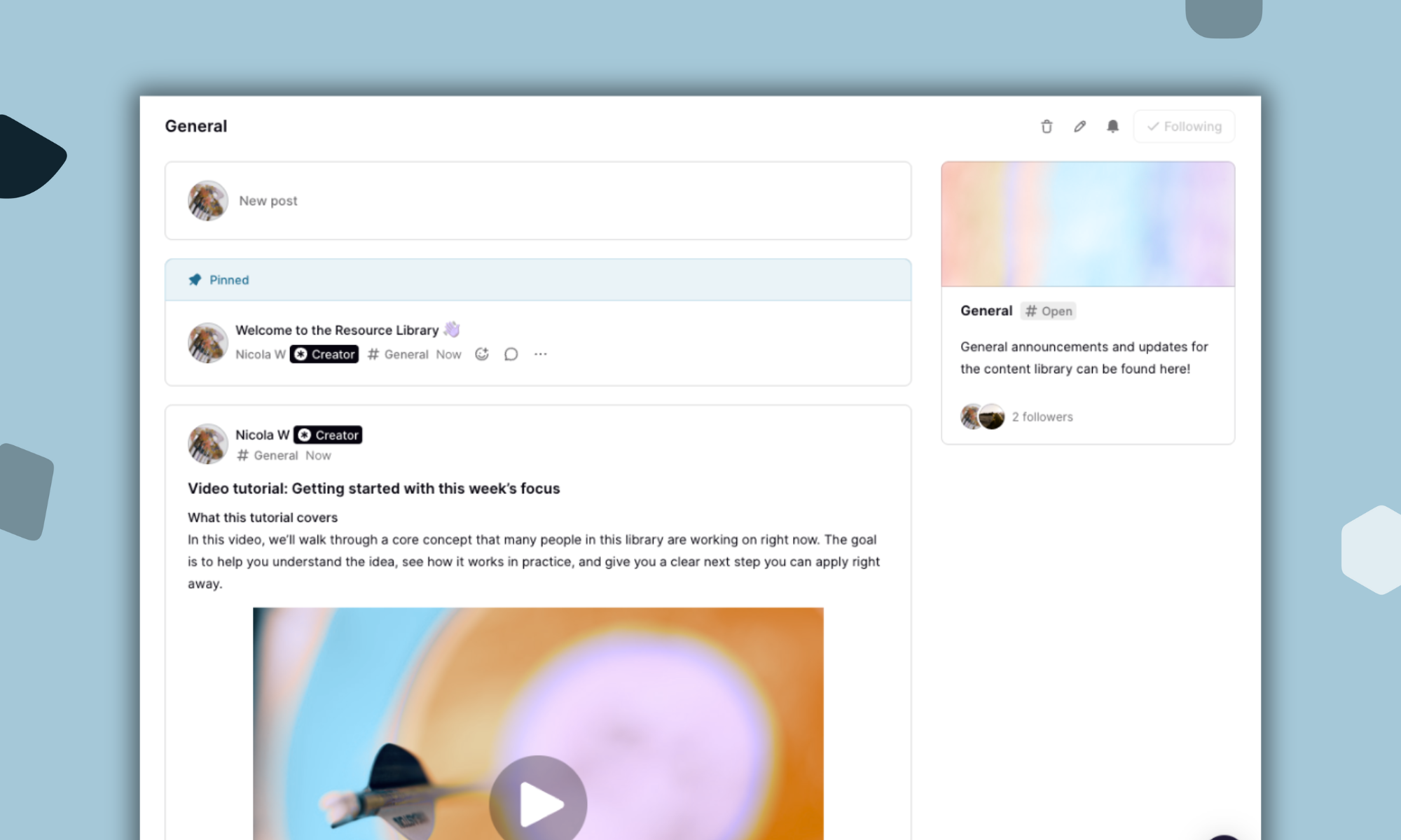 build a resource library in Podia