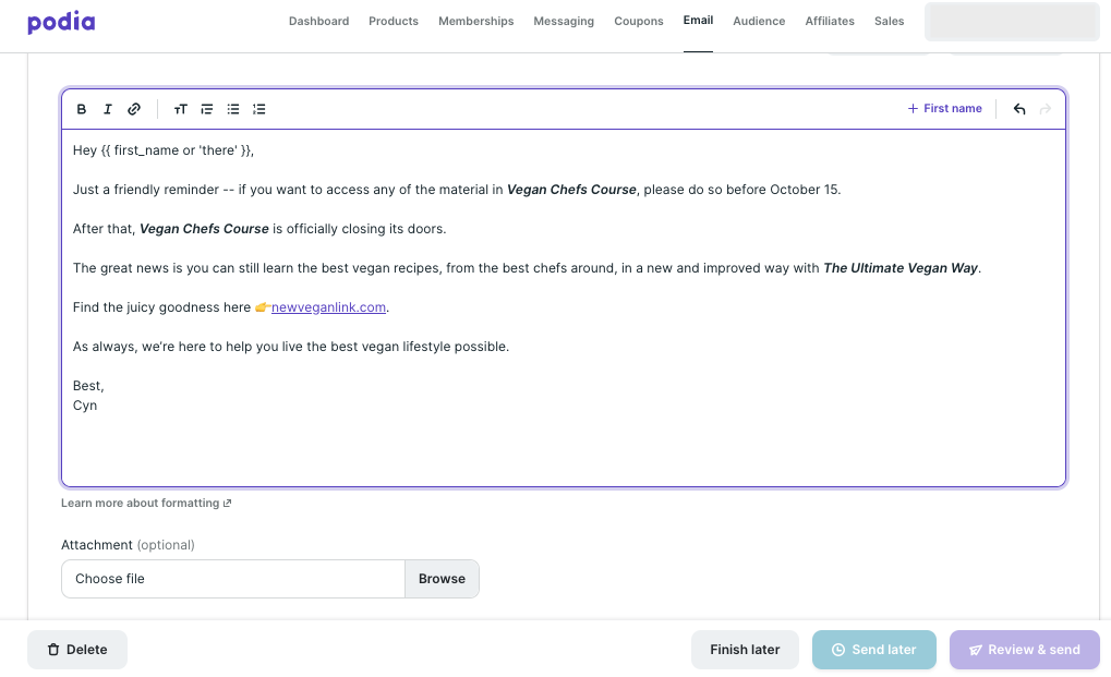 How to shut down an online course gracefully