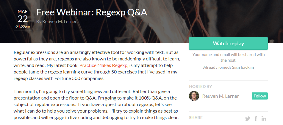 How Reuven Lerner turned offline education into online courses