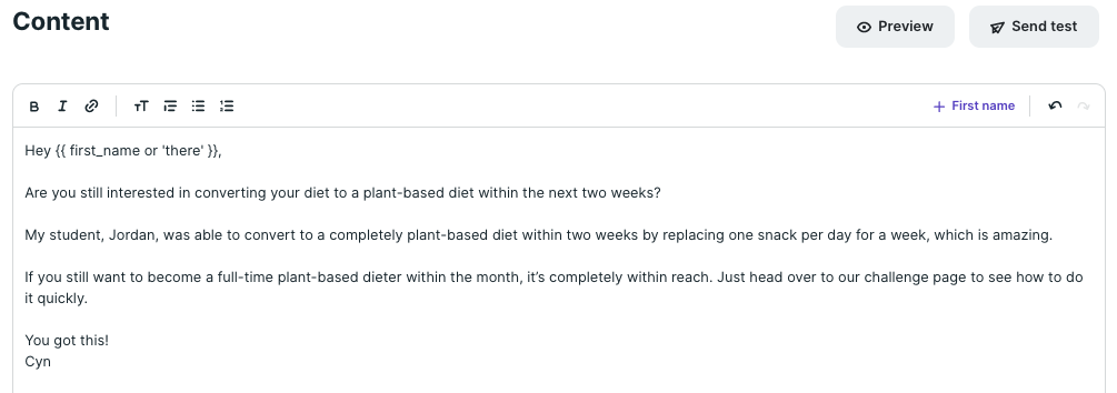 10 email and live chat templates for selling wellness products