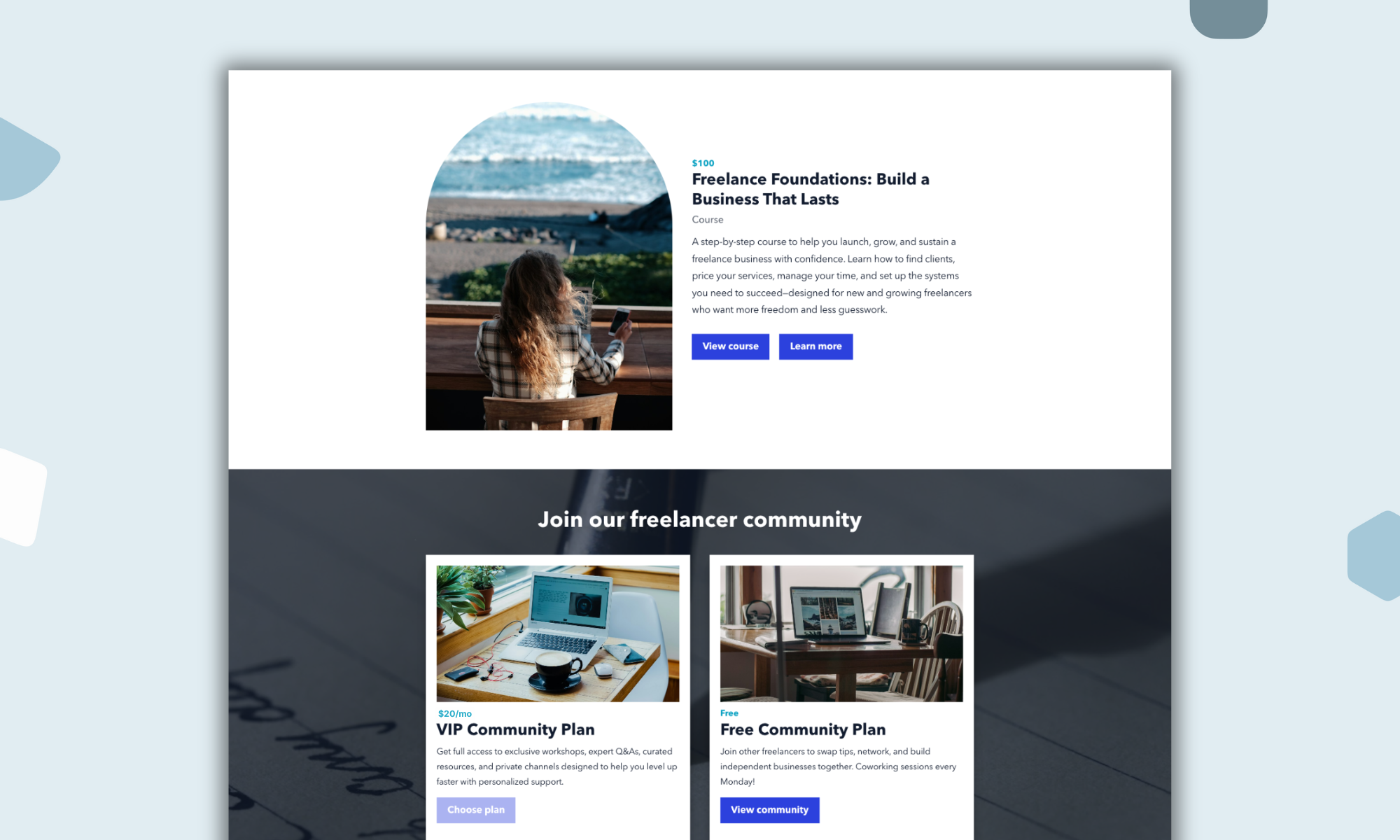 course and community in the same place