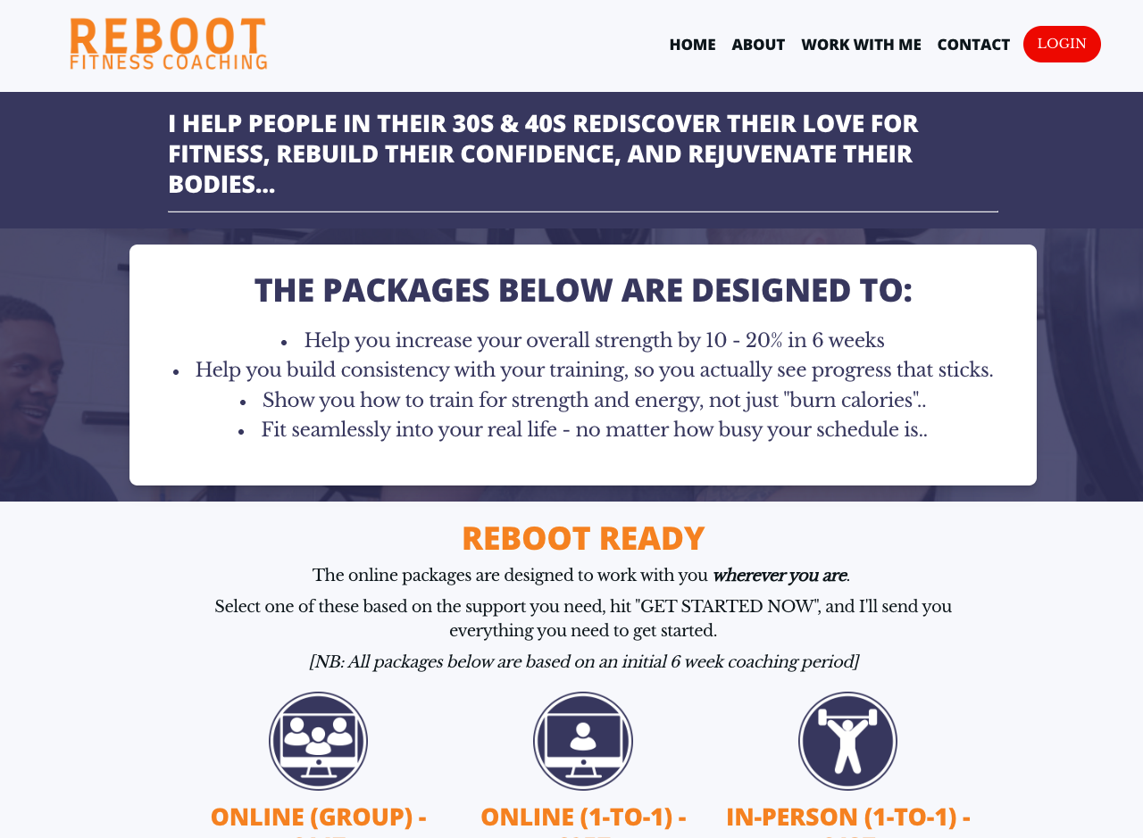 Reboot Fitness Coaching packages