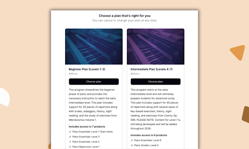 Flex Lessons membership plans