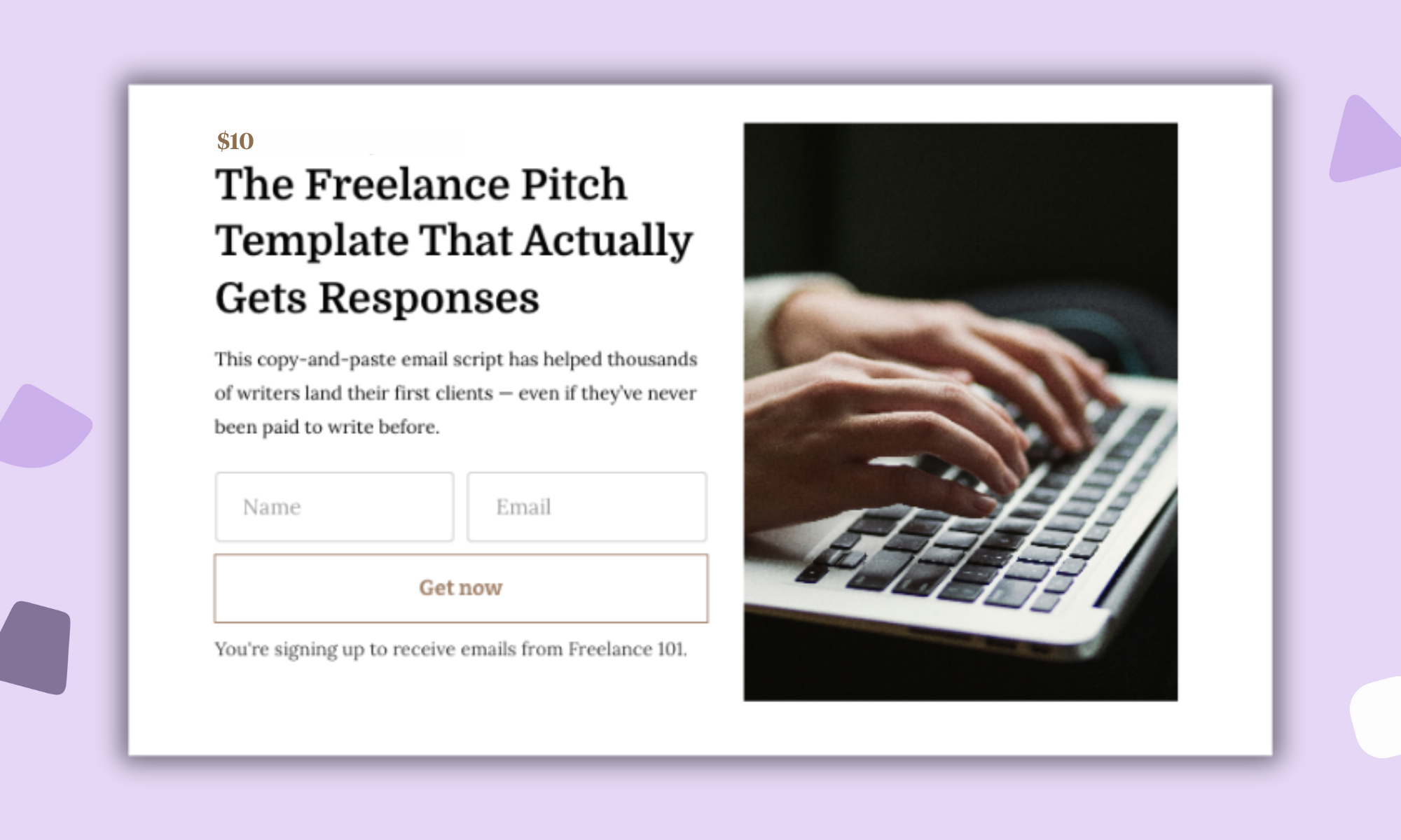 How to sell a template