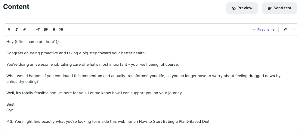 10 email and live chat templates for selling wellness products