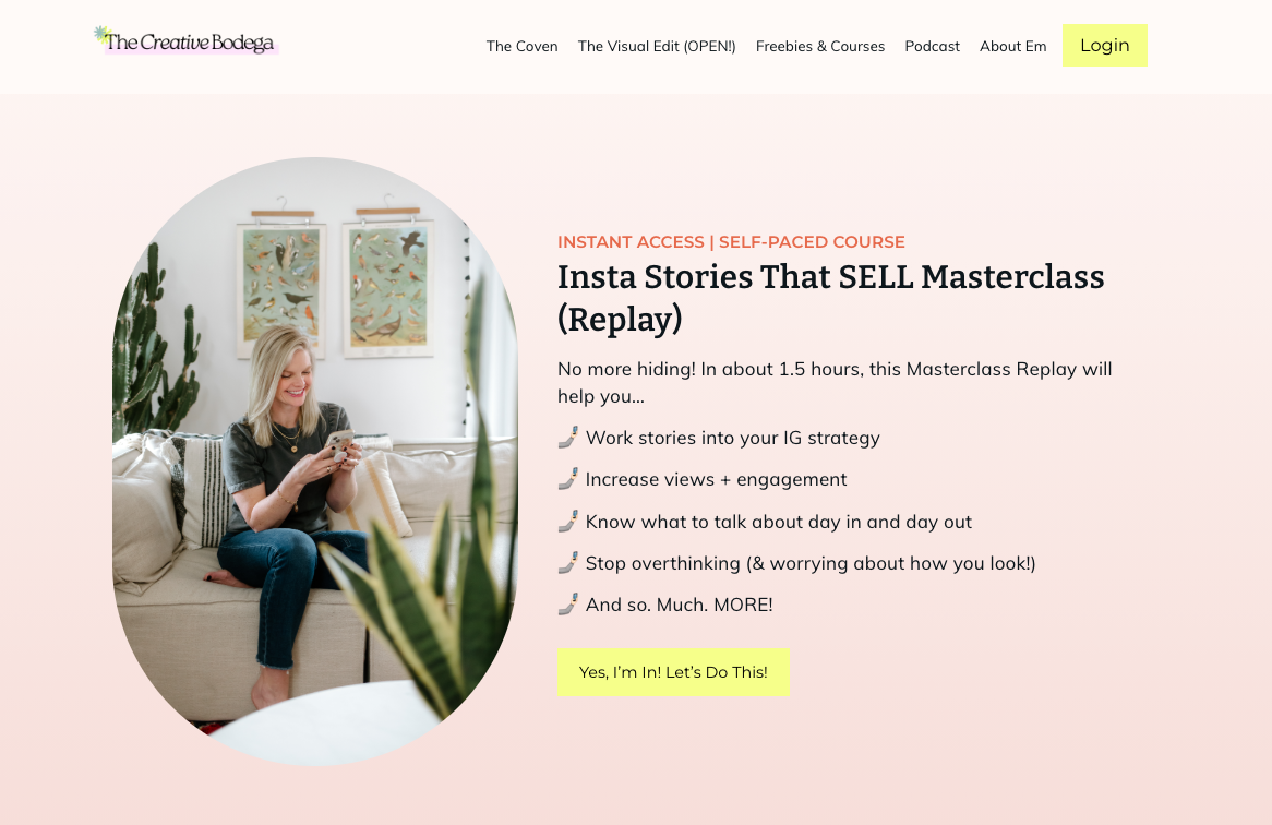 Em Connors Creative Bodega masterclass