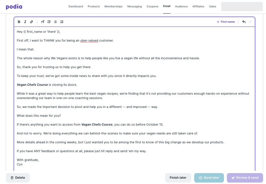 How to shut down an online course gracefully