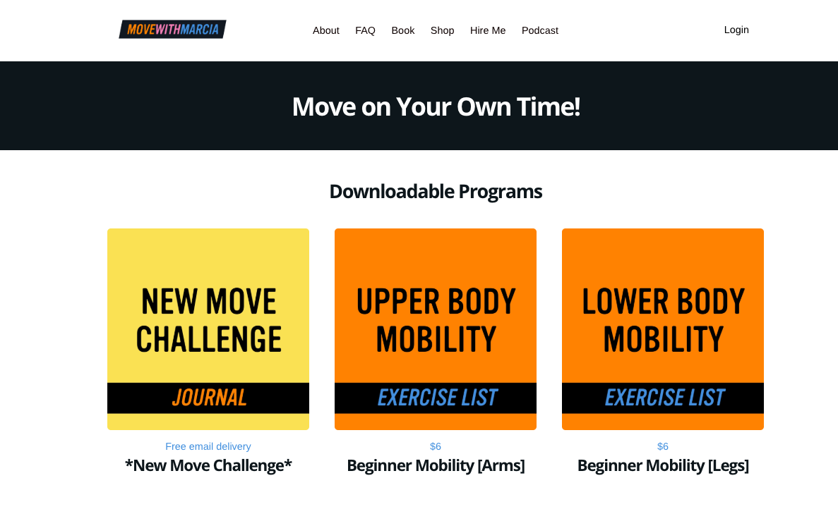 Move with Marcia downloadable fitness programs
