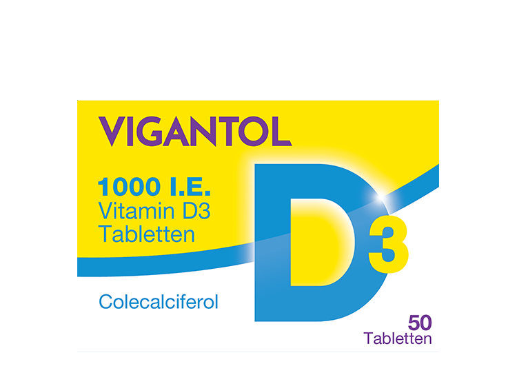 Vigantol Vitamin D3 Tabletten, 1000 I.E., 50 Tabletten.