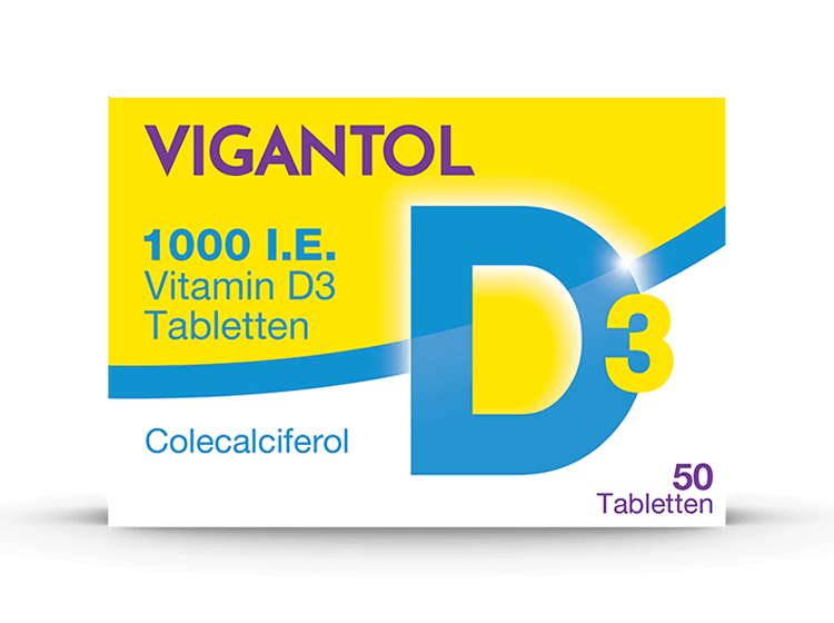 Vigantol Vitamin D3 Tabletten, 1000 I.E., 50 Tabletten.