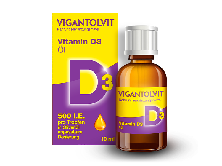 VIGANTOLVIT® Vitamin D3 Öl in Olivenöl: 500 I.E pro Tropfen