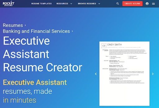 executive assistant resume template