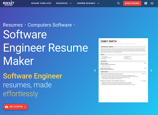 software engineer resume template