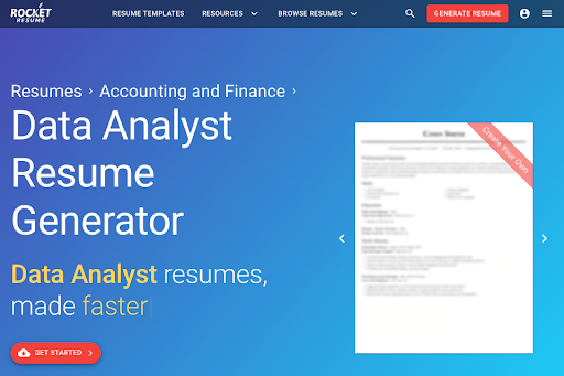 data analyst resume template