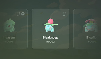 Depiction of the Pokémon “Ivysaur” in a suggested series of other Pokémon