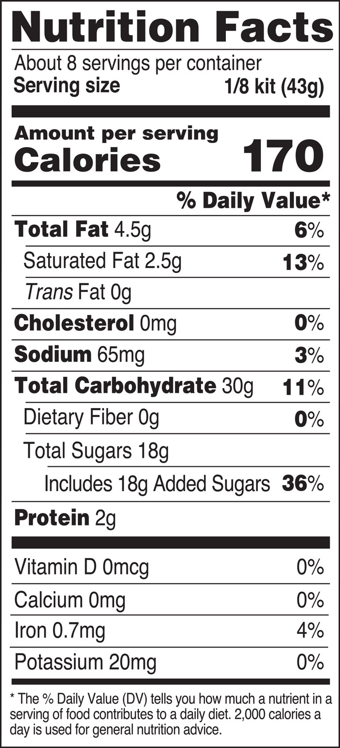 2101651-1 8ct Cupcake & Donut Cookie Kit US NutritionalFacts