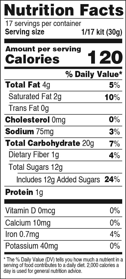Chocolate Bunny Basket Nutritional Information