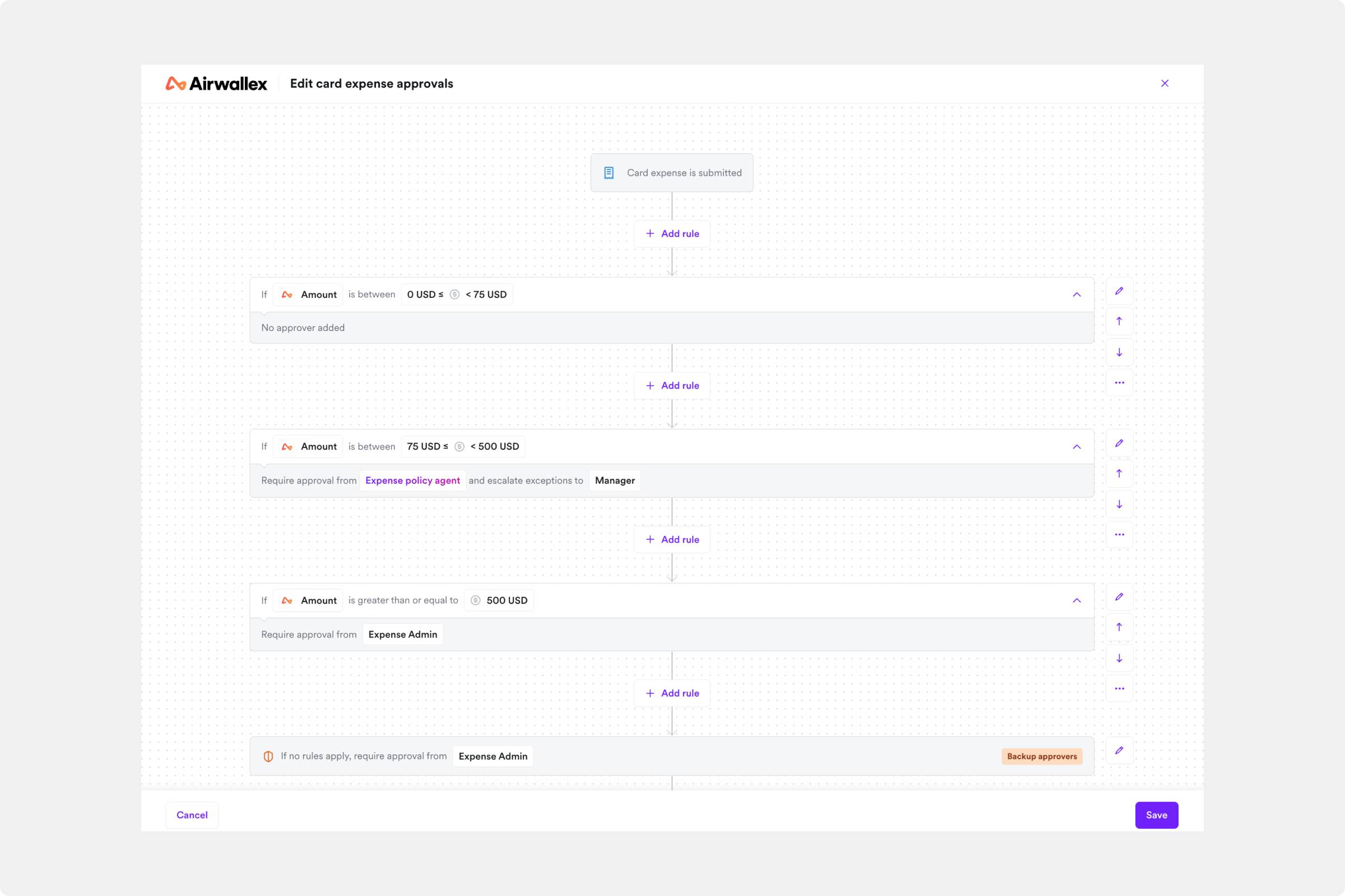 Expense approvals UI