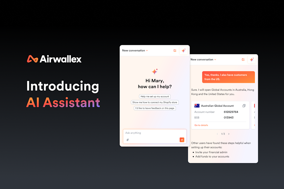 Meet Airwallex AI Assistant: your new concierge for effortless global finance