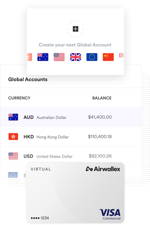 Airwallex screenshot showing Airwallex virtual cards