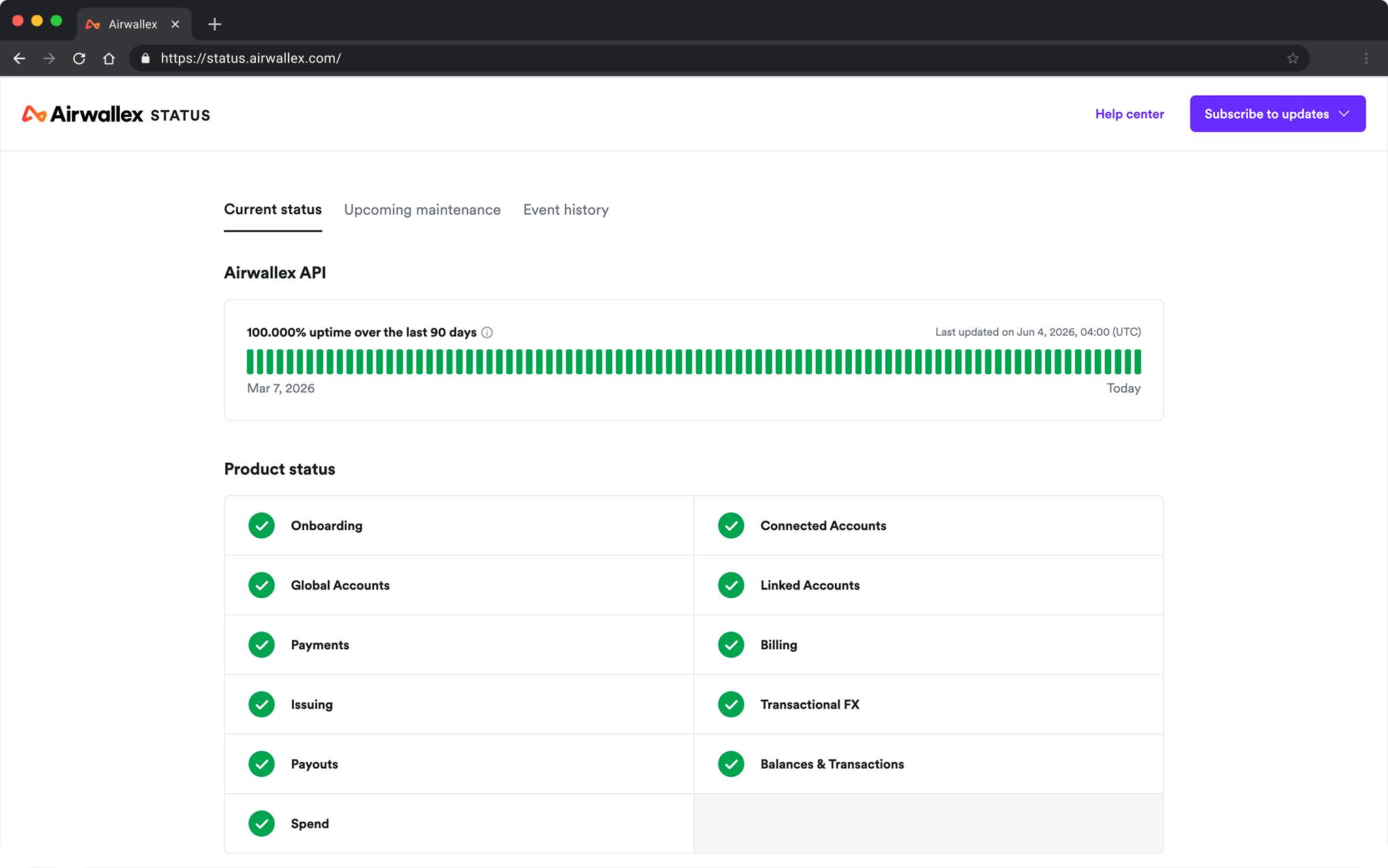 Status Page | Release Notes
