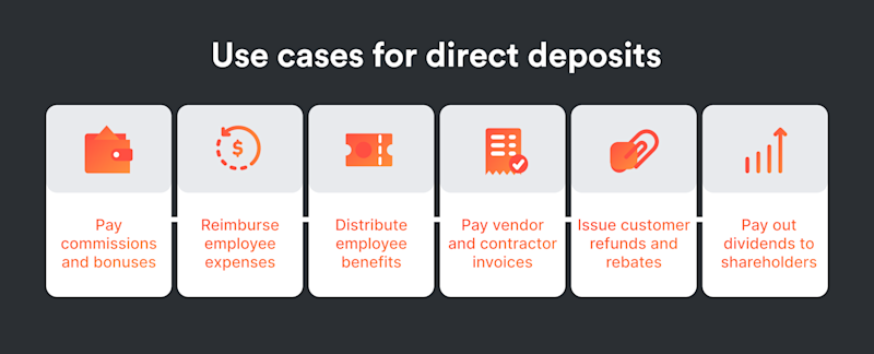 Direct deposit use cases